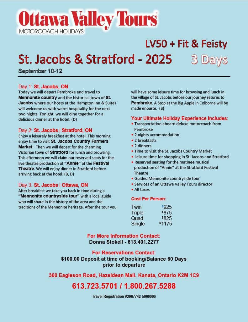 St. Jacobs & Stratford – 2025