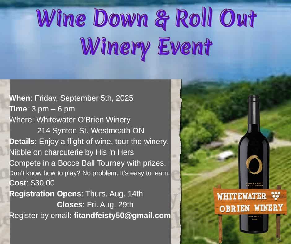 Wine Down & Roll Out Winery Event